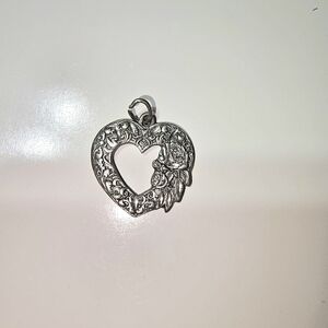 Elegant Silver Heart Pendant